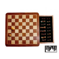 Echecs Magnétiques Tiroir 30X30cm bois d'inde