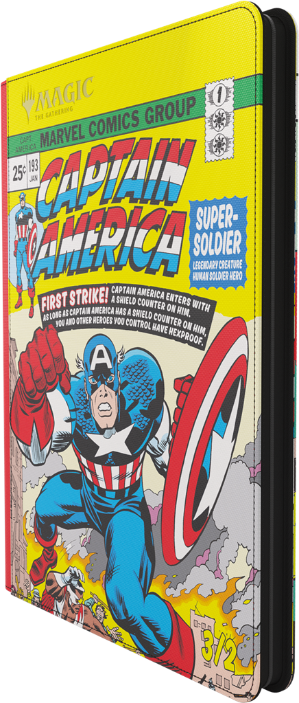 Gamegenic: Magic The Gathering Marvel Super Heroes Zip Album 18-Pocket - Captain America
