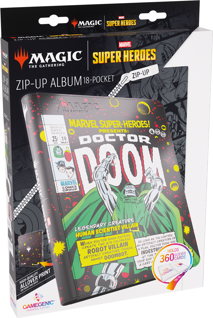 Gamegenic: Magic The Gathering Marvel Super Heroes Zip-Up Album 18-Pocket - Doctor Doom