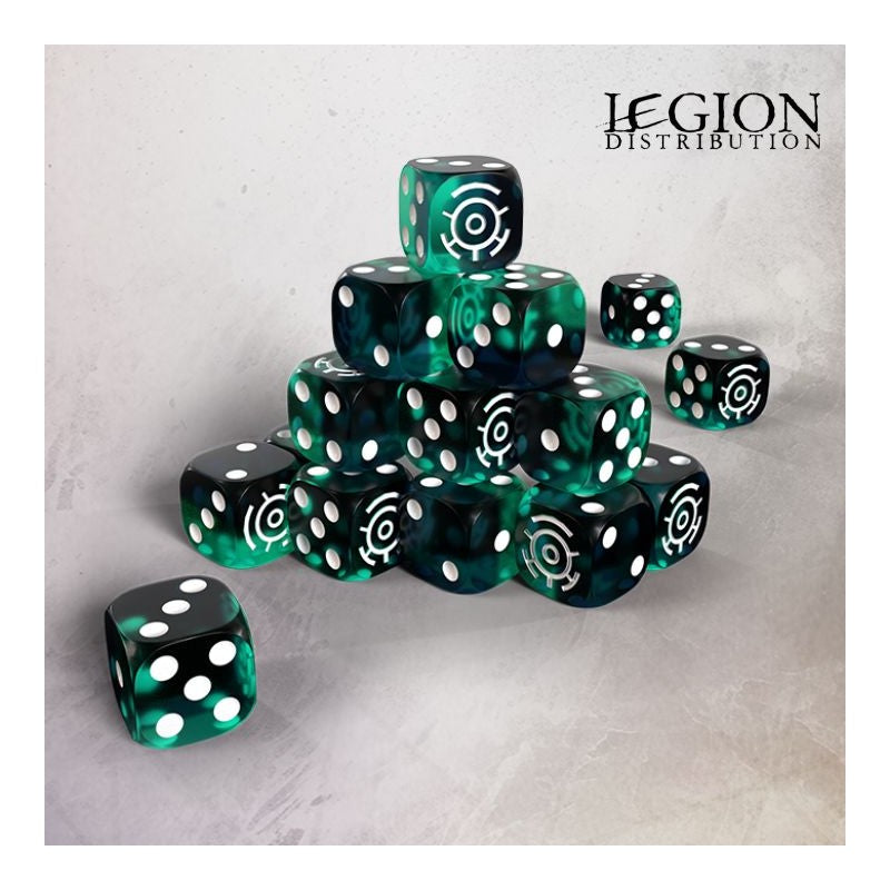 Grimdark Future - Robot Legions Premium Resin 16mm Dice Set (20) (Précommande sortie en mai 2026)