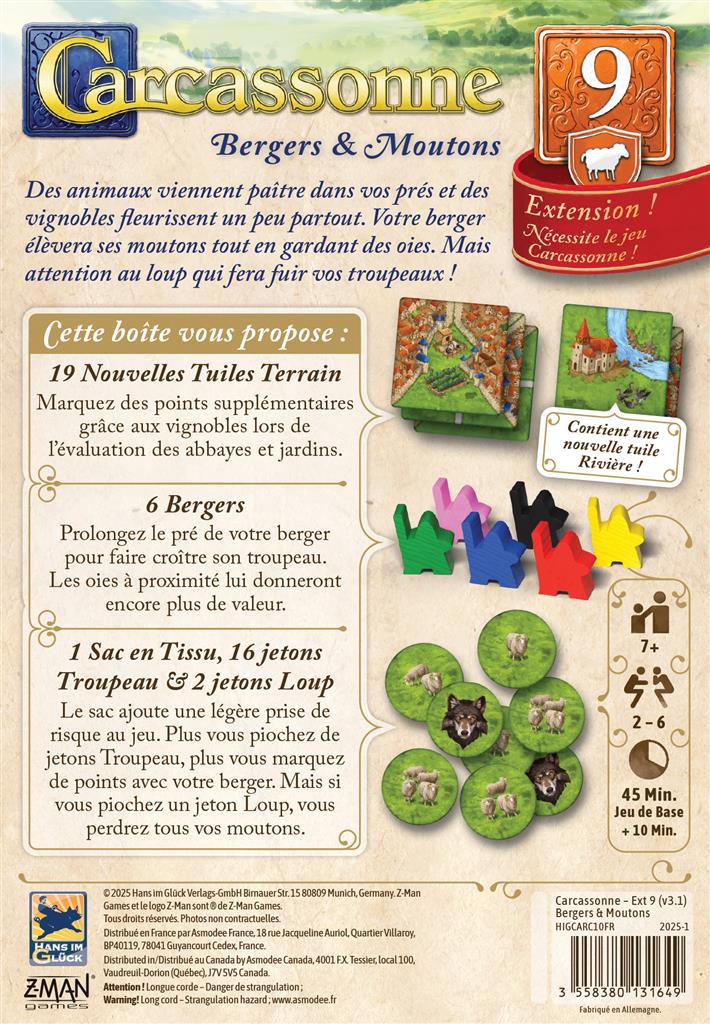 Carcassonne : Bergers et Moutons (Extension)