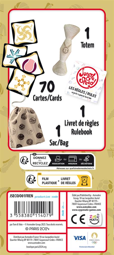 Jungle Speed Eco : Jeux Olympiques Paris 2024