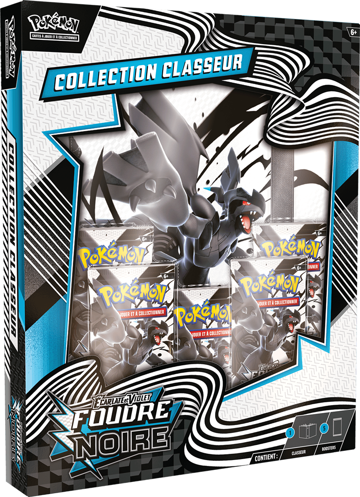 Pokémon : Portfolio(A4) + 5 boosters Foudre Noire (EN STOCK)