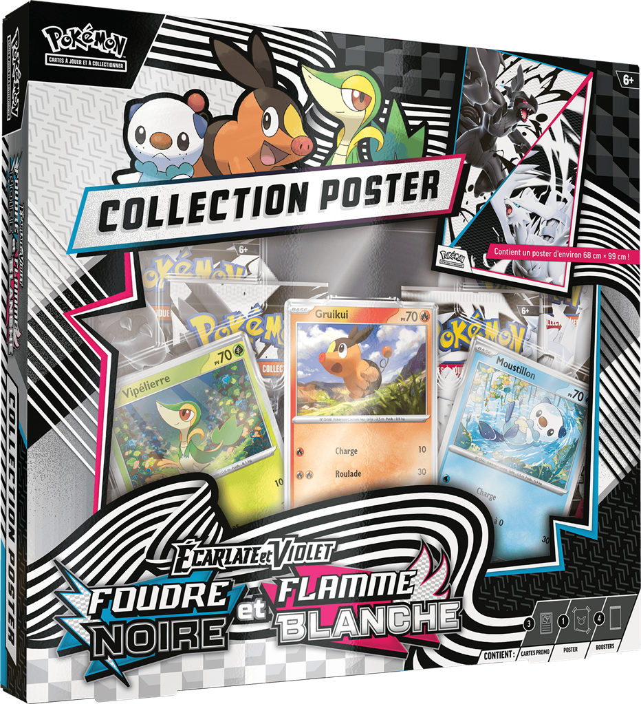 Pokémon: Coffret Poster Foudre Noire&Flamme Blanche (EN STOCK)