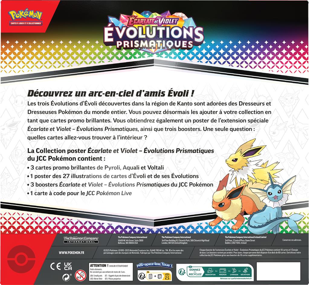 Pokémon : Coffret Poster Évolutions Prismatiques (EN STOCK)Produit limité à 1 exemplaire par client