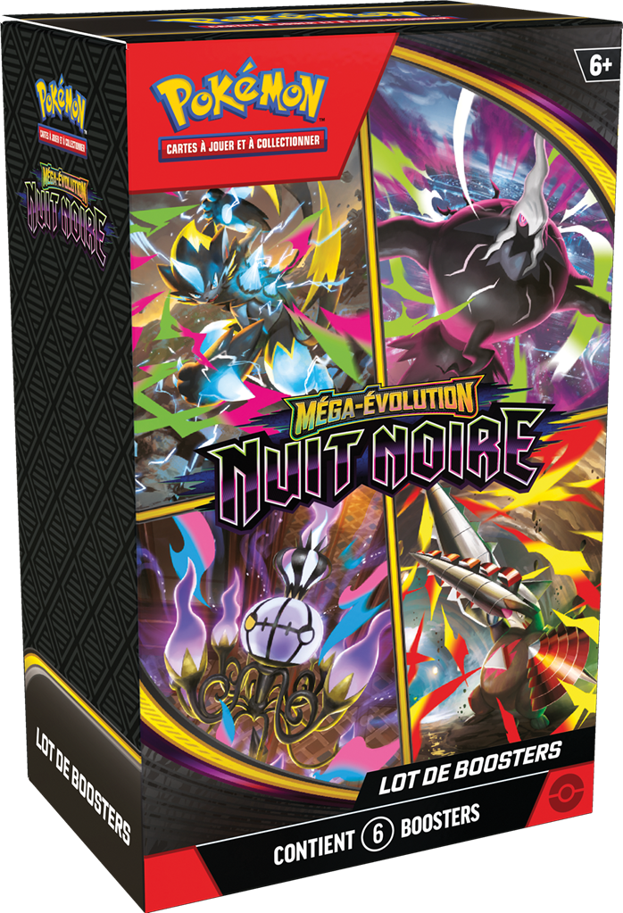 Pokémon ME05 - Nuit noire - Bundle - 6 boosters en Francais  - précommande sortie le 17 juillet (Un seul exemplaire par personne et par foyer)