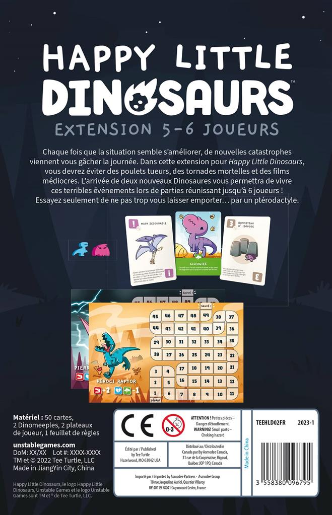 Happy Little Dinosaurs : Extension 5-6 joueurs  (EN STOCK)