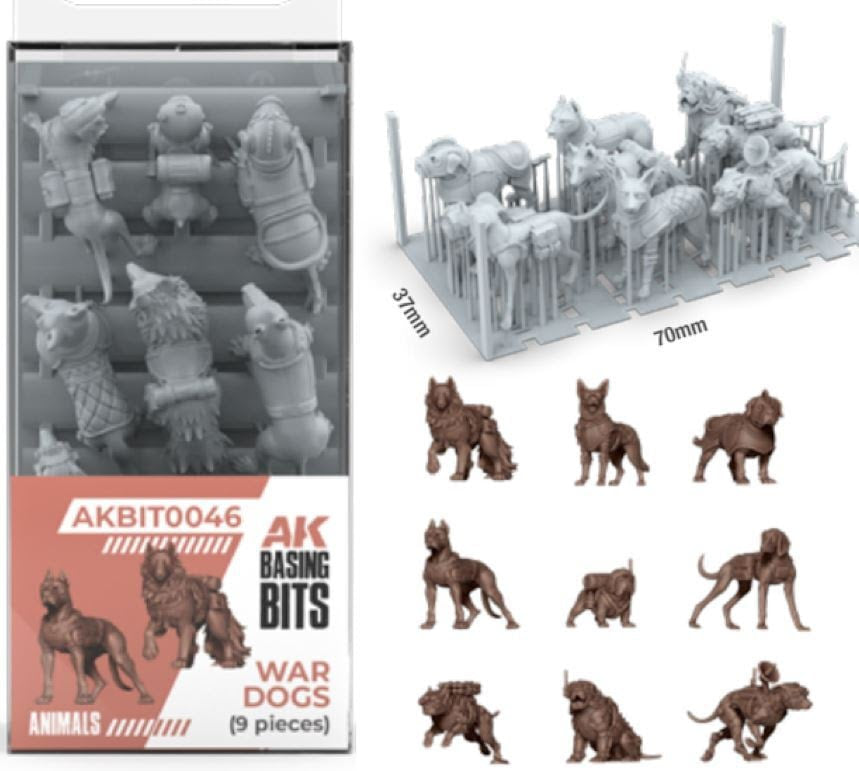 AK Interactive - Basing bits - war dogs (x9) (Disponible  en juillet)
