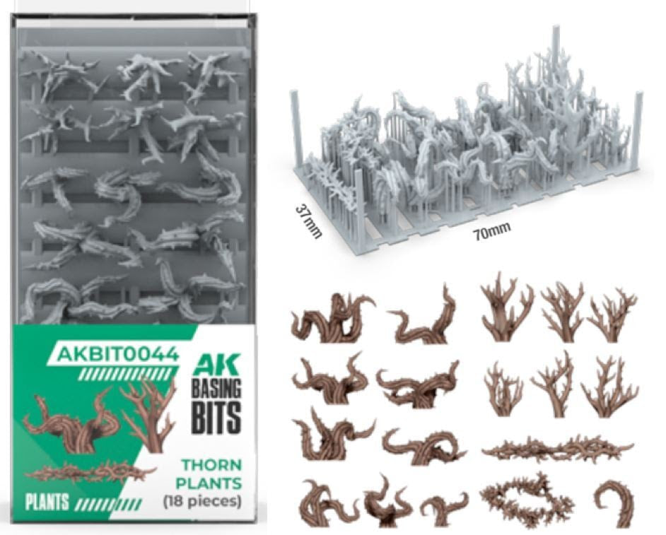 AK Interactive - Basing bits - thorns plants (x18) (Disponible  en juillet)