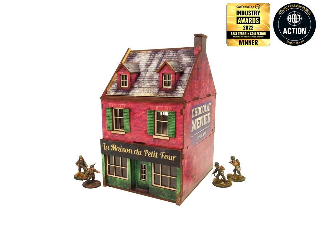 WW2 Normandy Cafe PREPAINTED [28mm/1:56]