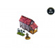 WW2 Normandy Coach House w. Chicken Coop PREPAINTED [28mm/1:56] NEW!