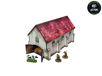 WW2 Normandy Cowshed PREPAINTED [28mm/1:56] NEW!