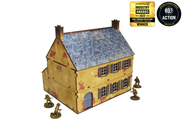 WW2 Normandy Townhouse 2 PREPAINTED [28mm/1:56]