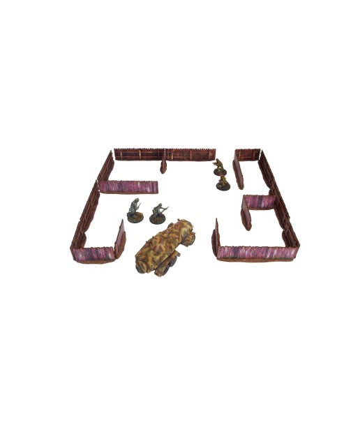 WW2 Ostfront Village Low Fence (18) (28mm) pré-peint