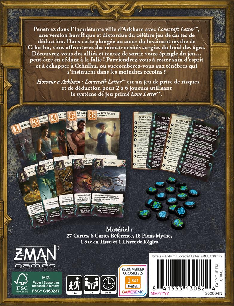 Horreur à Arkham : Lovecraft Letter – Un jeu Love Letter