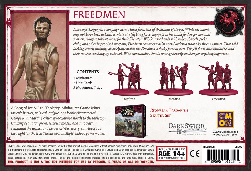 Trône de Fer Jeu de Figurine :  Affranchis [T12] (EN STOCK)(SOLDES D'HIVER 2026)