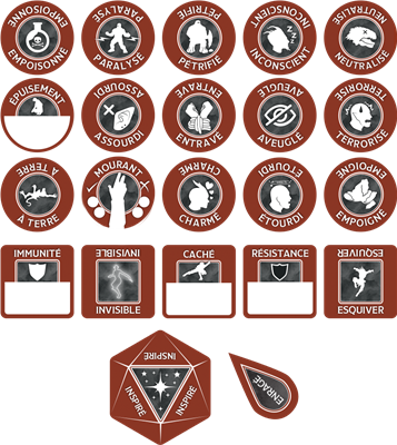 D&D 5 : Set de jetons du Barbare