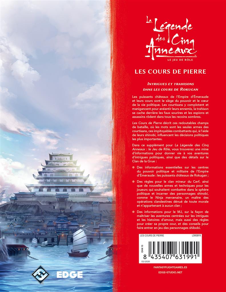 Légende des 5 Anneaux JDR : Les Cours de Pierre  (LIVRAISON GRATUITE)