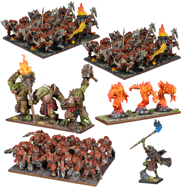 Kings of War Salamandres -MÉGA ARMÉE (LIVRAISON GRATUITE)