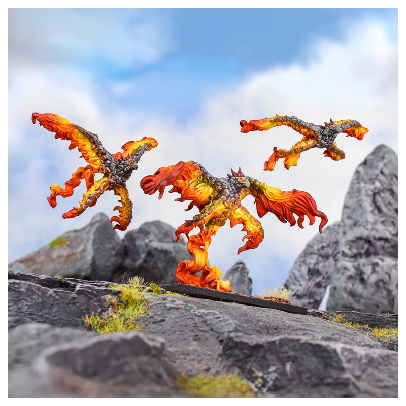 Kings of War Salamandres -RÉGIMENT D'AILES ARDENTES