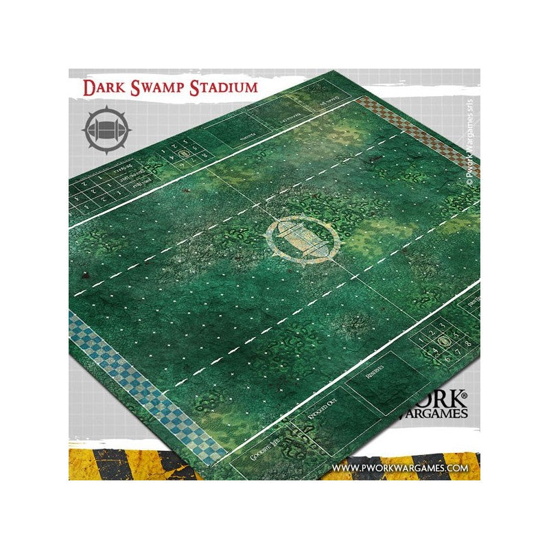 Tapis de jeu Blood Bowl néoprène - Dark Swamp Stadium (RUPTURE DE STOCK FOURNISSEUR)